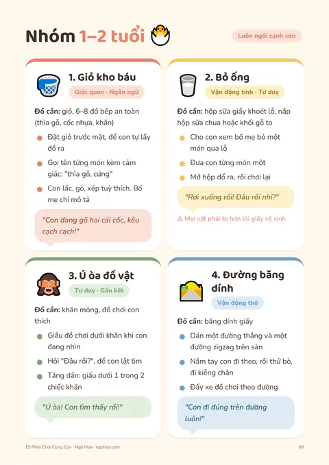 Trang bài chơi mẫu cho bé 1–2 tuổi